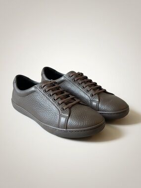 Birchbury Bramfords Barefoot Sneakers Size 11.5 Brown Pebbled Leather Minimalist